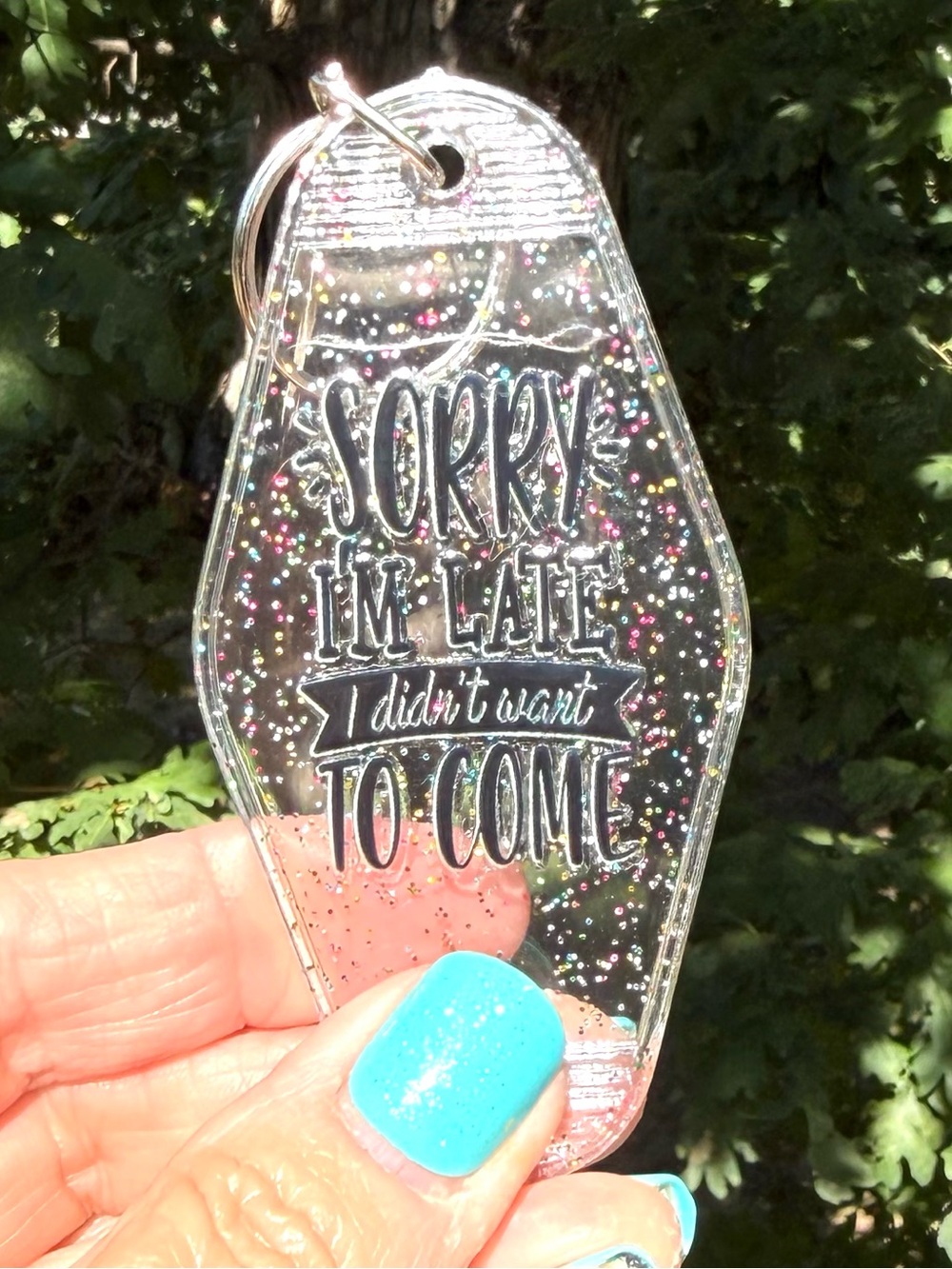 Vintage style motel key 3.5 inch keychain humorous gift idea